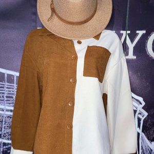 Two Tone Pocket Corduroy Top